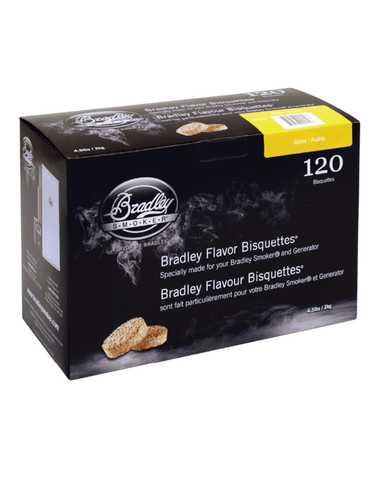 Bradley Smoker Alder Wood Bisquettes - 120 Pack