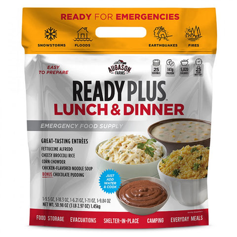 AUGASON FARMS READY PLUS Lunch & Dinner Emergency Food Supply (Single)