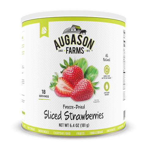 Augason Farms Freeze Dried Sliced Strawberries #10 Can