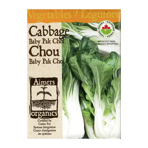 Aimers Organics Seeds - Cabbage - Baby Pak Choi