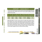 Pacific Northwest Seeds - Eggplant - Black Beauty