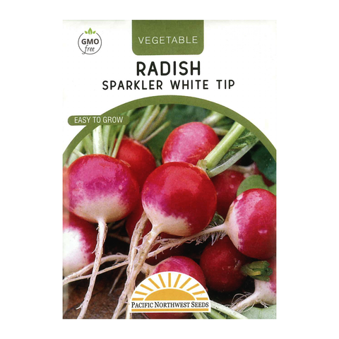 Pacific Northwest Seeds - Radish - Sparkler White Tip